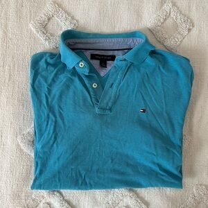 Blue Tommy Hilfiger Polo - Size Medium